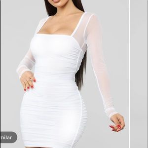 Sexy white mini dress